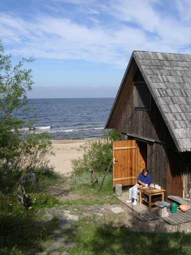 Antje, the House, and the View over the Gulf of Riga