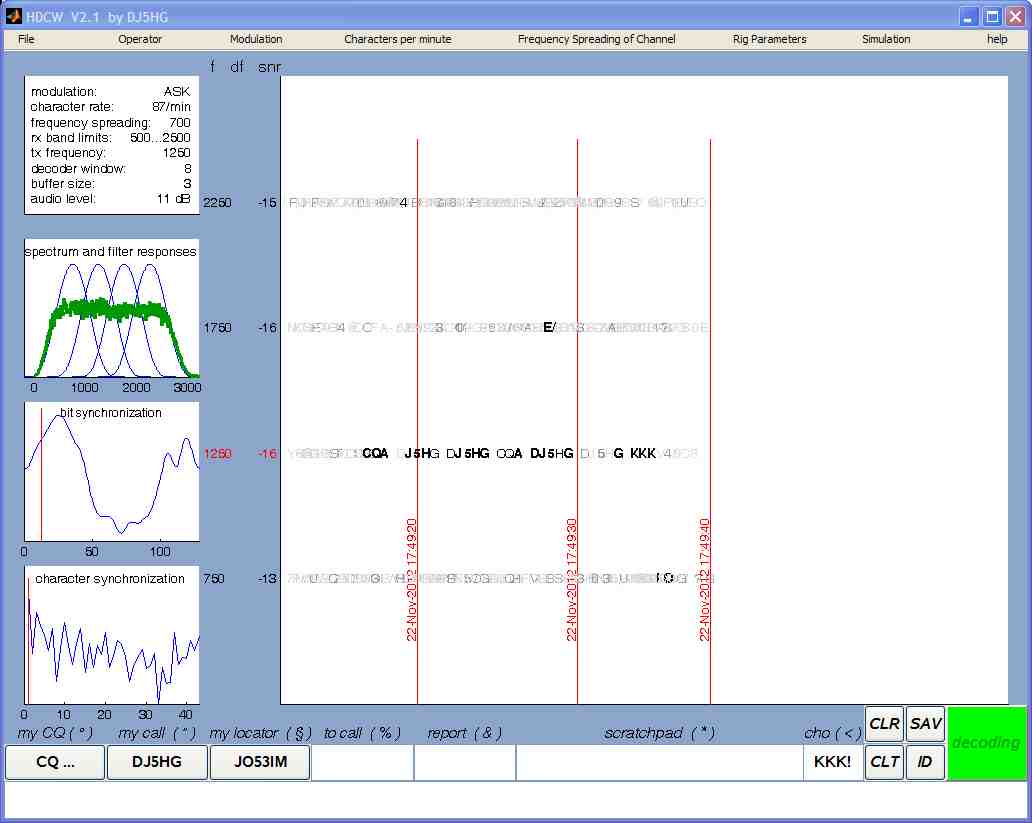 HDCW User Interface