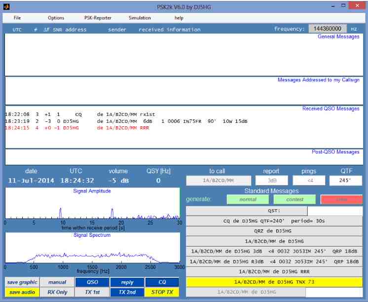 PSK2k User Interface